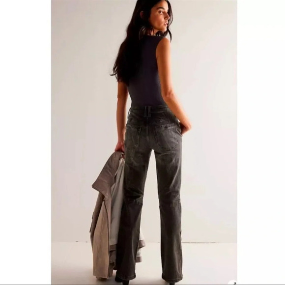 We The Free Vector Moto Mid Rise Flare Jeans Women's Size 27 - Picture 13 of 15